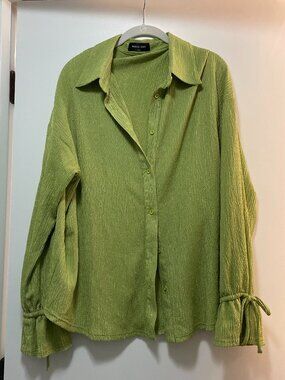 White Fox Simpler Times Shirt in Matcha Green (Size S/M)